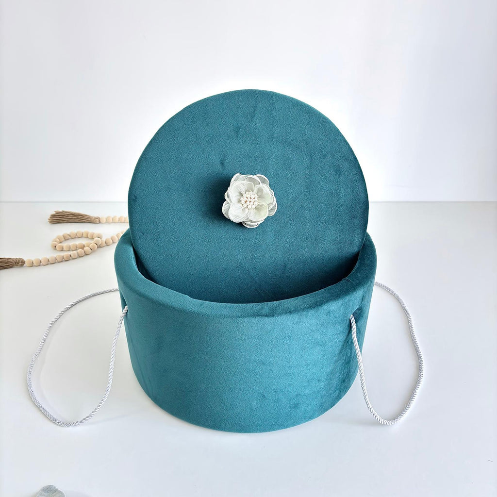 Cufăr pentru Trusoul de Botez Buretat cu Catifea Verde