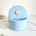 Trusou din Muselina Pentru Botez + Cutie Pentru Trusou cu Catifea Bleu
