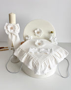 Set Trusou pentru Botez cu floare alba