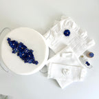 Trusou din muselina pentru Botez + Cutie pentru trusou -Model 1027