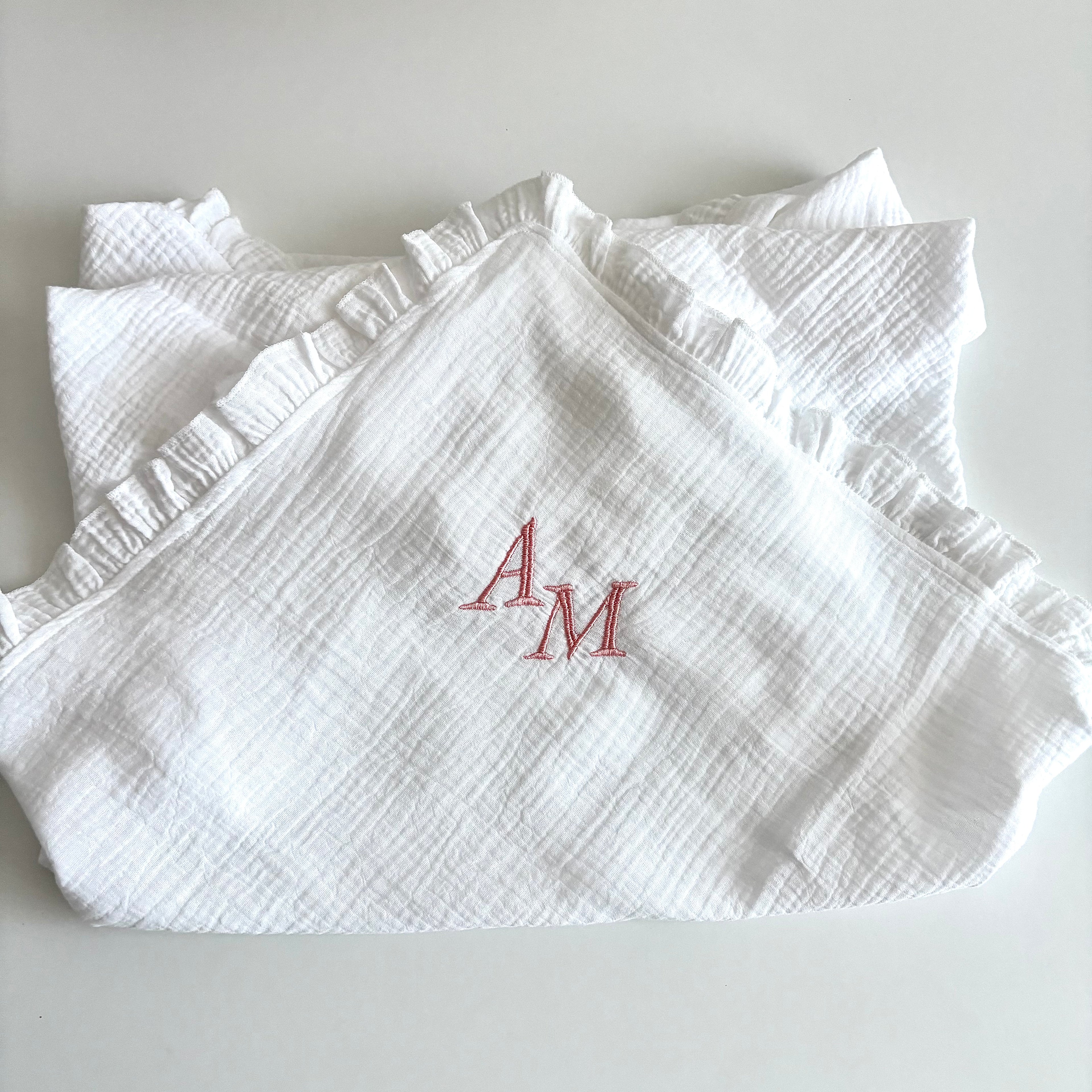 Păturică / Prosop personalizată din muselină ivoar