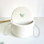 -Trusou Personalizat din Muselina pentru Botez + Cutie pentru Trusou cu fluturaș