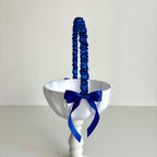 Coșuleț și Pernuță pentru Nuntă cu panglică Albastră