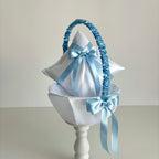 Coșuleț și Pernuță pentru Nuntă cu panglică Bleo