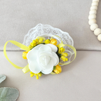 Corsaj Nunta Brățară Dantelă cu Accesorii Galbene