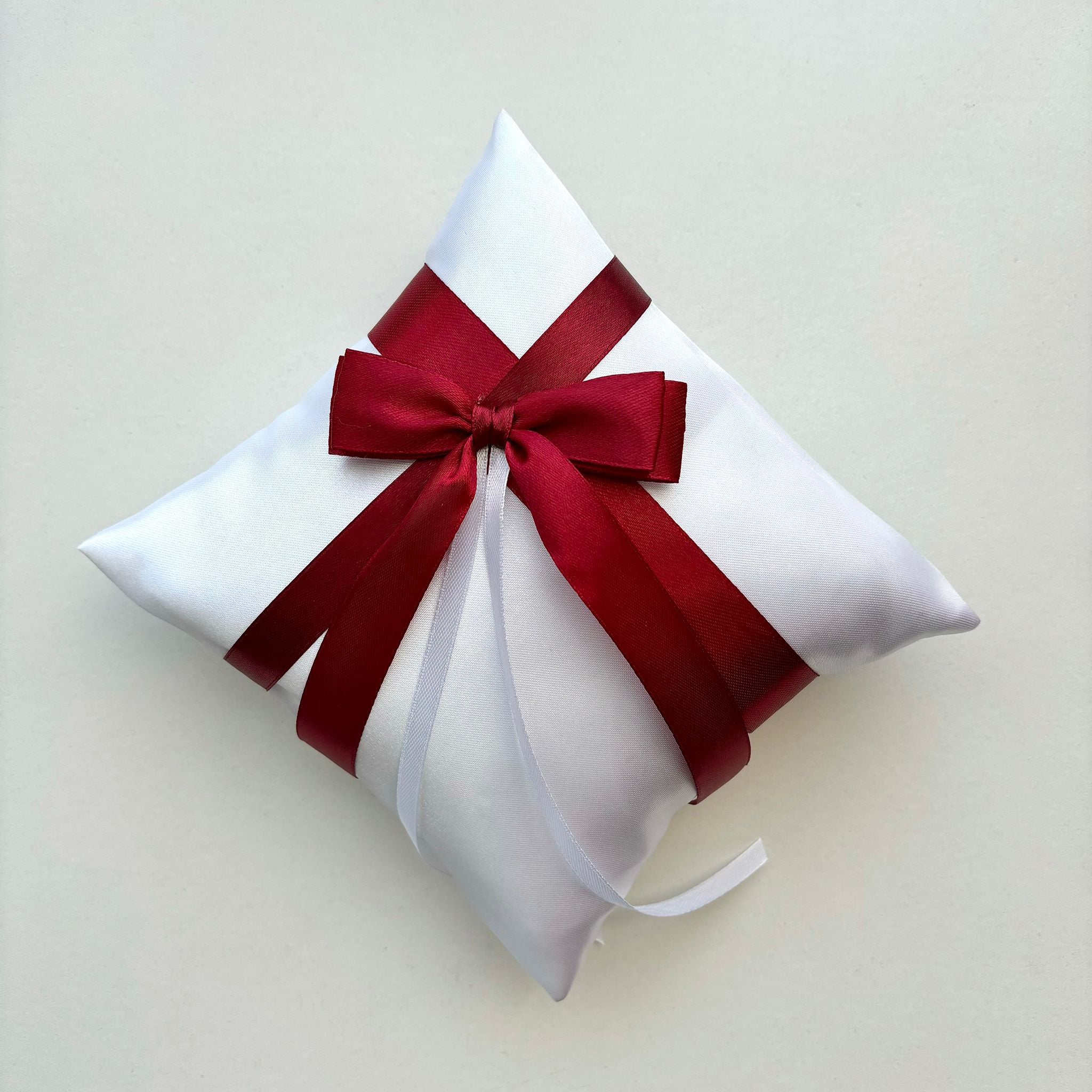 Coșuleț și Pernuță pentru Nuntă cu panglică Grena