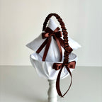 Coșuleț și Pernuță pentru Nuntă cu panglică Maro