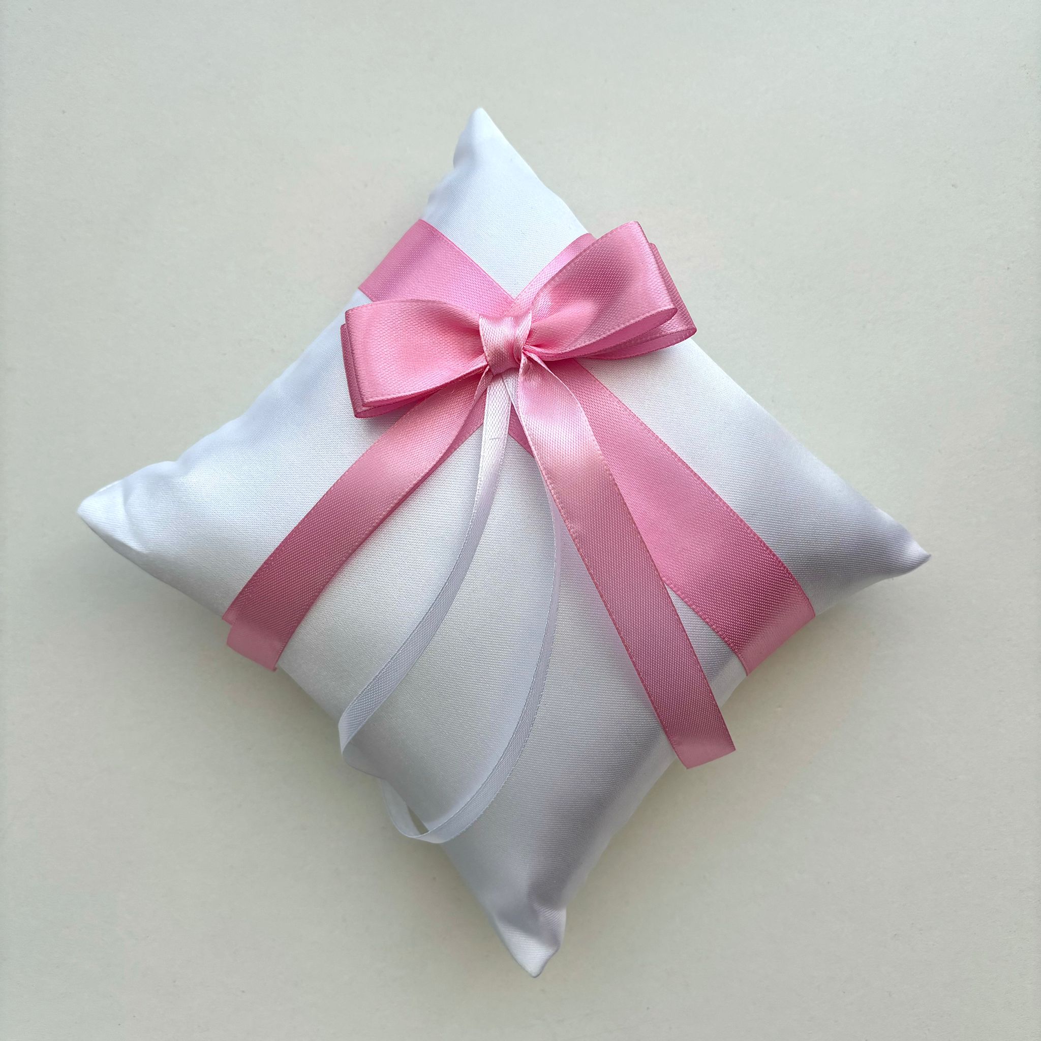 Coșuleț și Pernuță pentru Nuntă cu panglică Roz