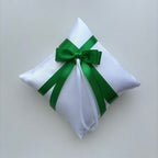 Coșuleț și Pernuță pentru Nuntă cu panglică Verde